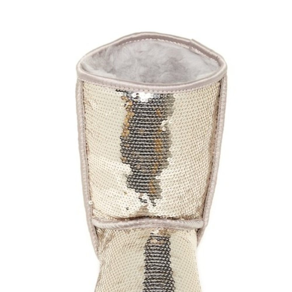 New! UGG Classic Short Sparkles Sequins Boots Gold - Picture 8 of 8